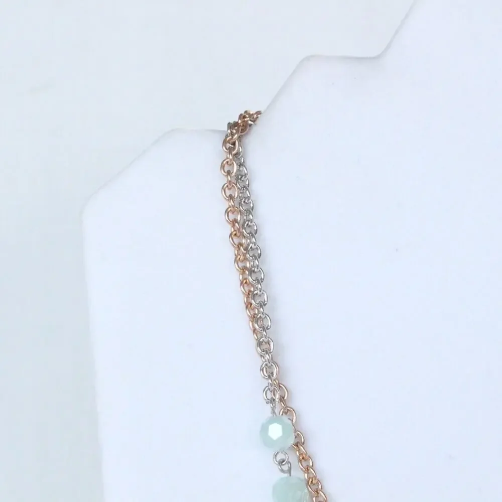 NEW Necklace Double Strand Rough Cut